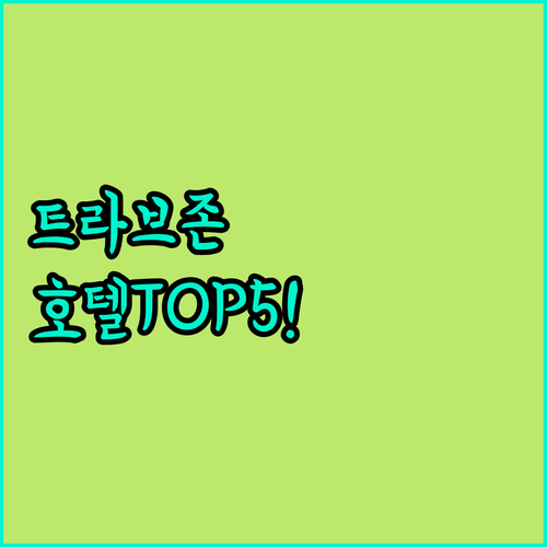 튀르키예 트라브존 호텔 TOP 5 실..
