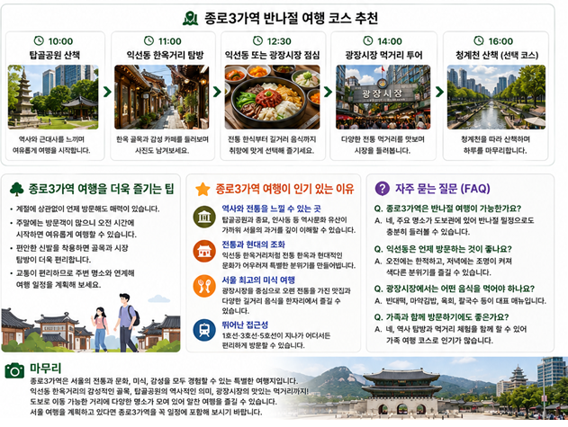 종로3가역 여행코스 추천