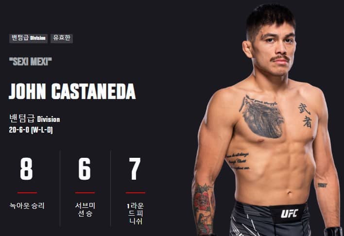 UFC295강경호존카스타네다경기