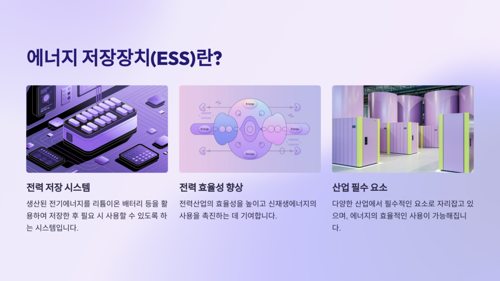 에너지 저장장치(ESS)란?