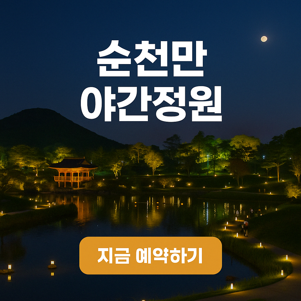 순천만 국가정원 야간개장 사전 예약 주차장 요금 운영 시간 시기