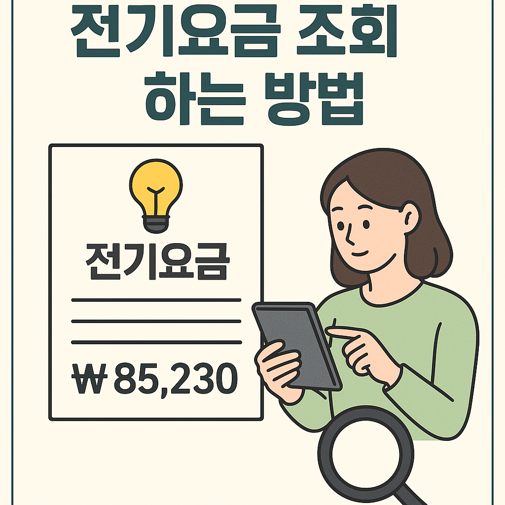 전기요금 조회하는 방법