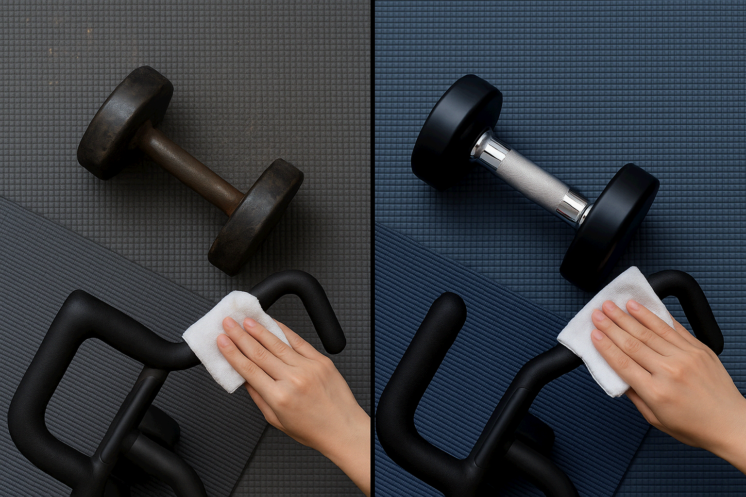 실내 운동기구 및 요가매트 세균 제거와 청결 보존 전략