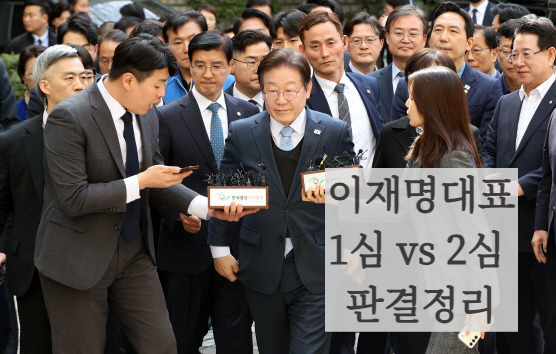 이재명대표 1심 2심 판결