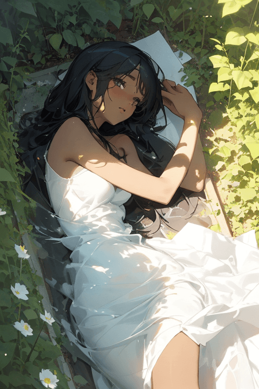 Playground AI로 생성한 그림(1) - 아름다운 검은 피부의 소녀