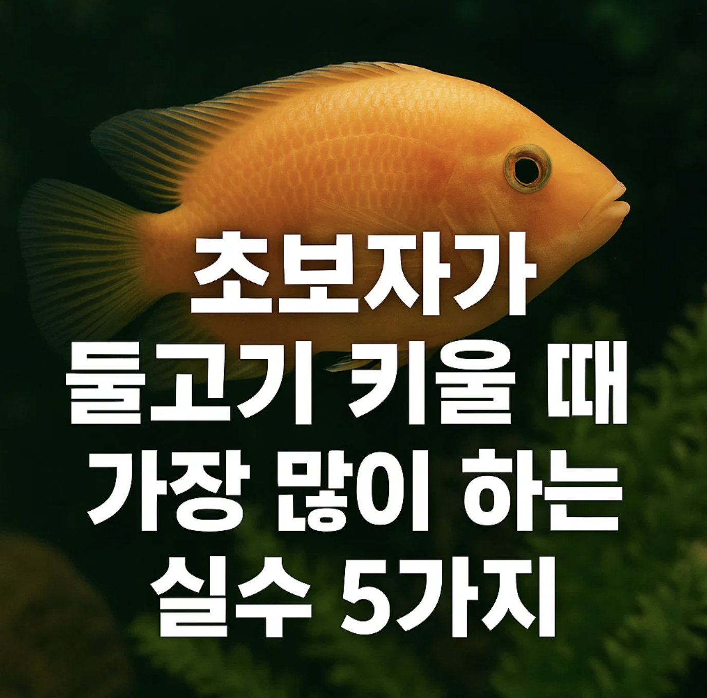 초보자가 돌고기 키울 때 가장 많이 하는 실수 5가지