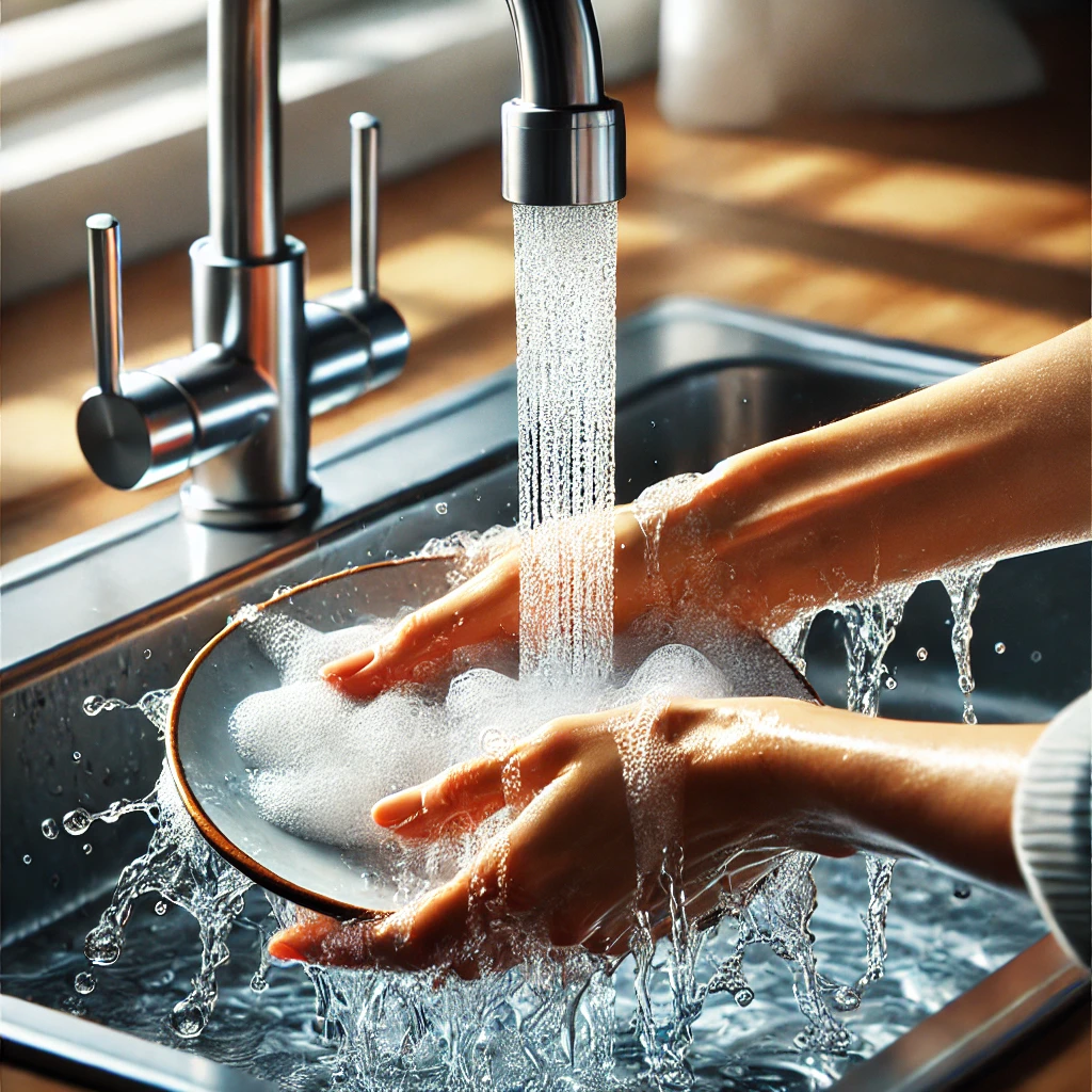 설겆이 하고 있는 모습