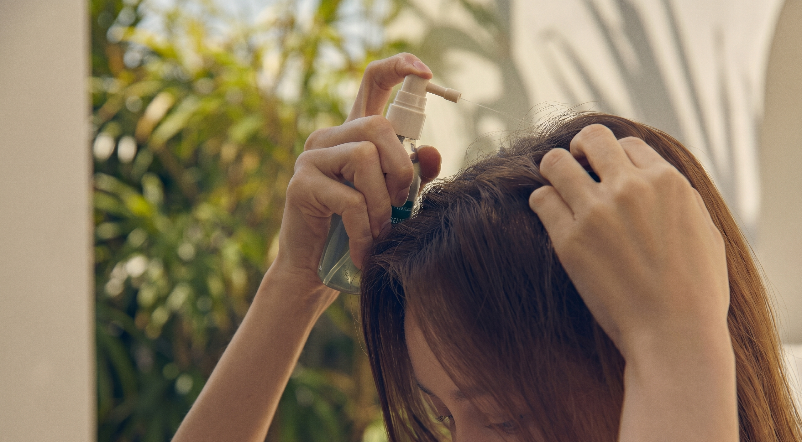 <img src="how-to-apply-aromatica-enhancer.jpg" alt="두피 결을 따라 아로마티카 루트 인핸서를 분사하는 상세 가이드">