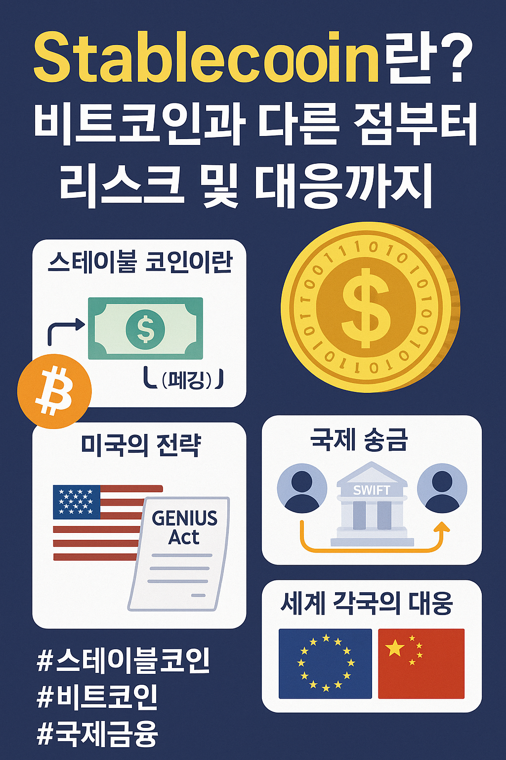 💰 스테이블 코인이란? 비트코인과 다른 점부터 국제 금융 영향까지 한눈에 정리