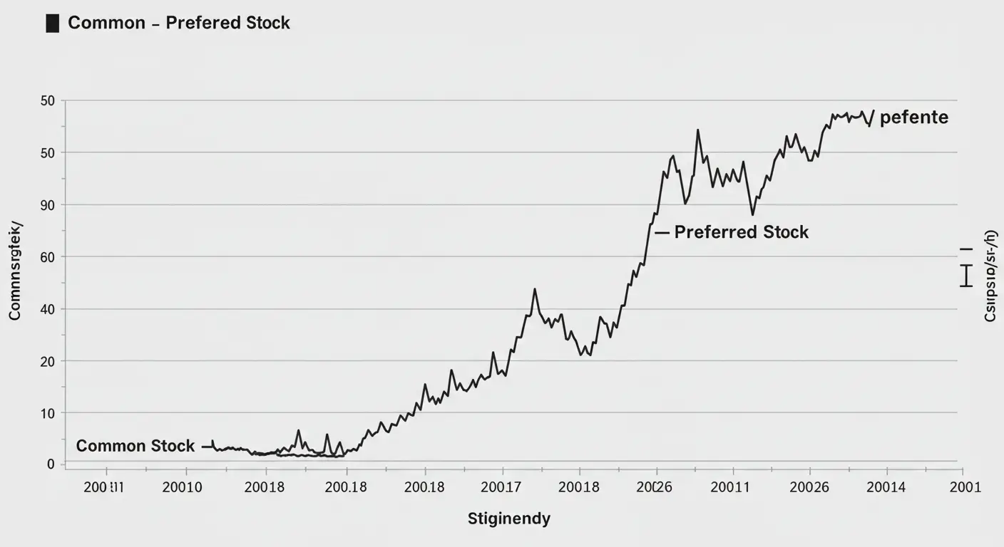 장기적으로 유사한 주가 흐름을 보이는 보통주와 우선주의 가격 그래프 비교
