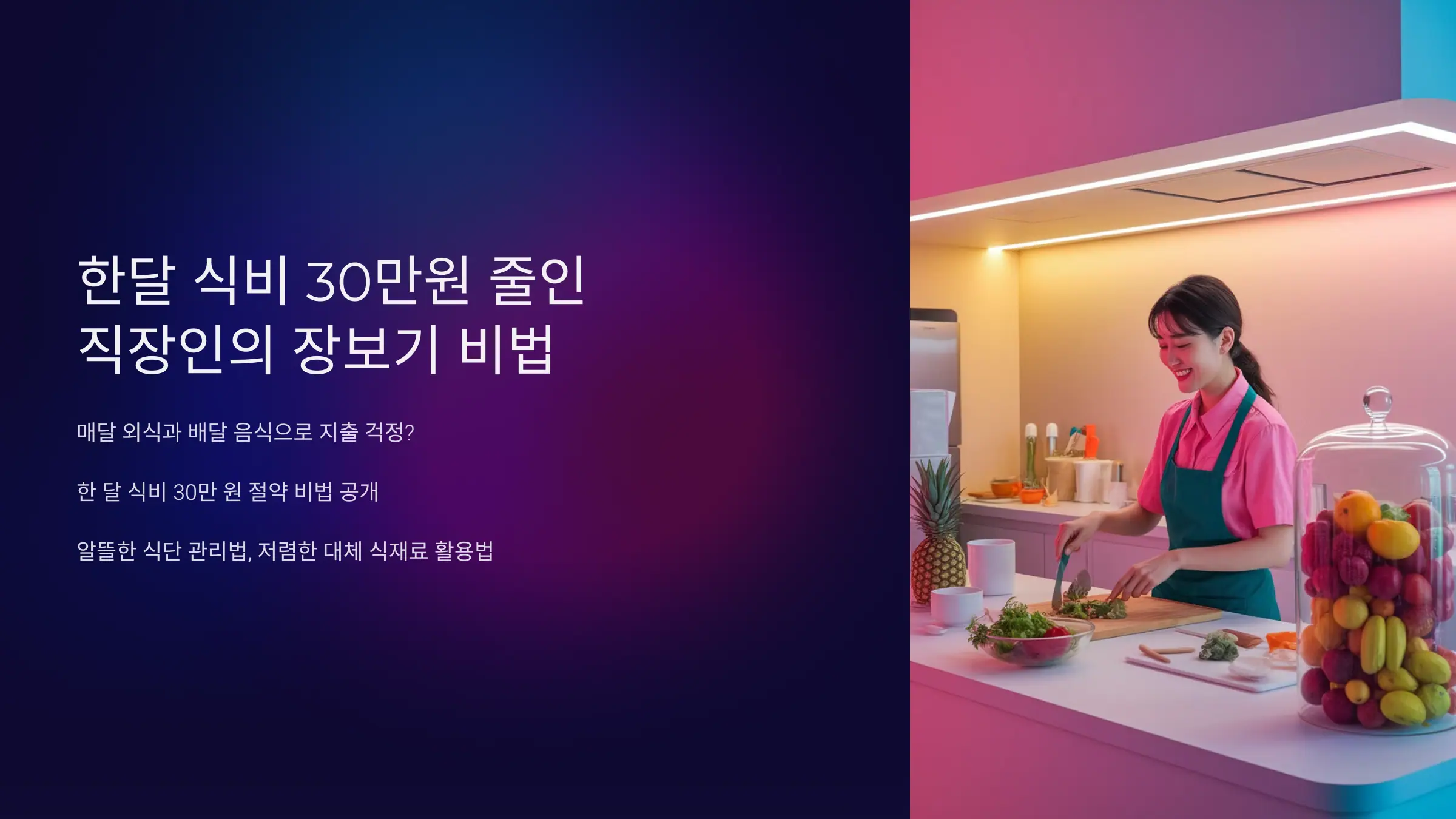 한달 식비 30만원 줄인 직장인의 장보기 비법