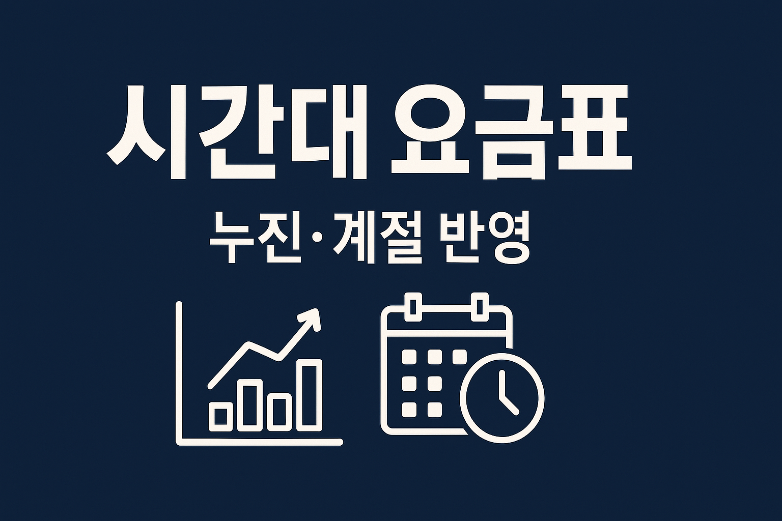 시간대별 전기요금표(경부하&middot;중간부하&middot;최대부하) 개념