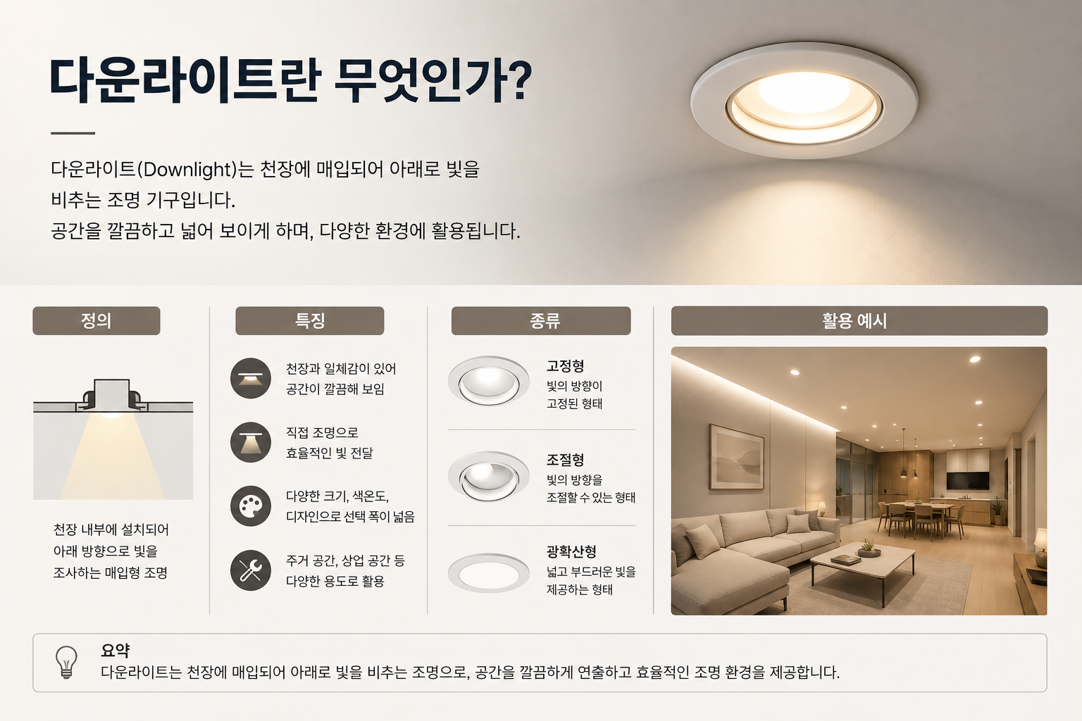 다운라이트란 무엇인가