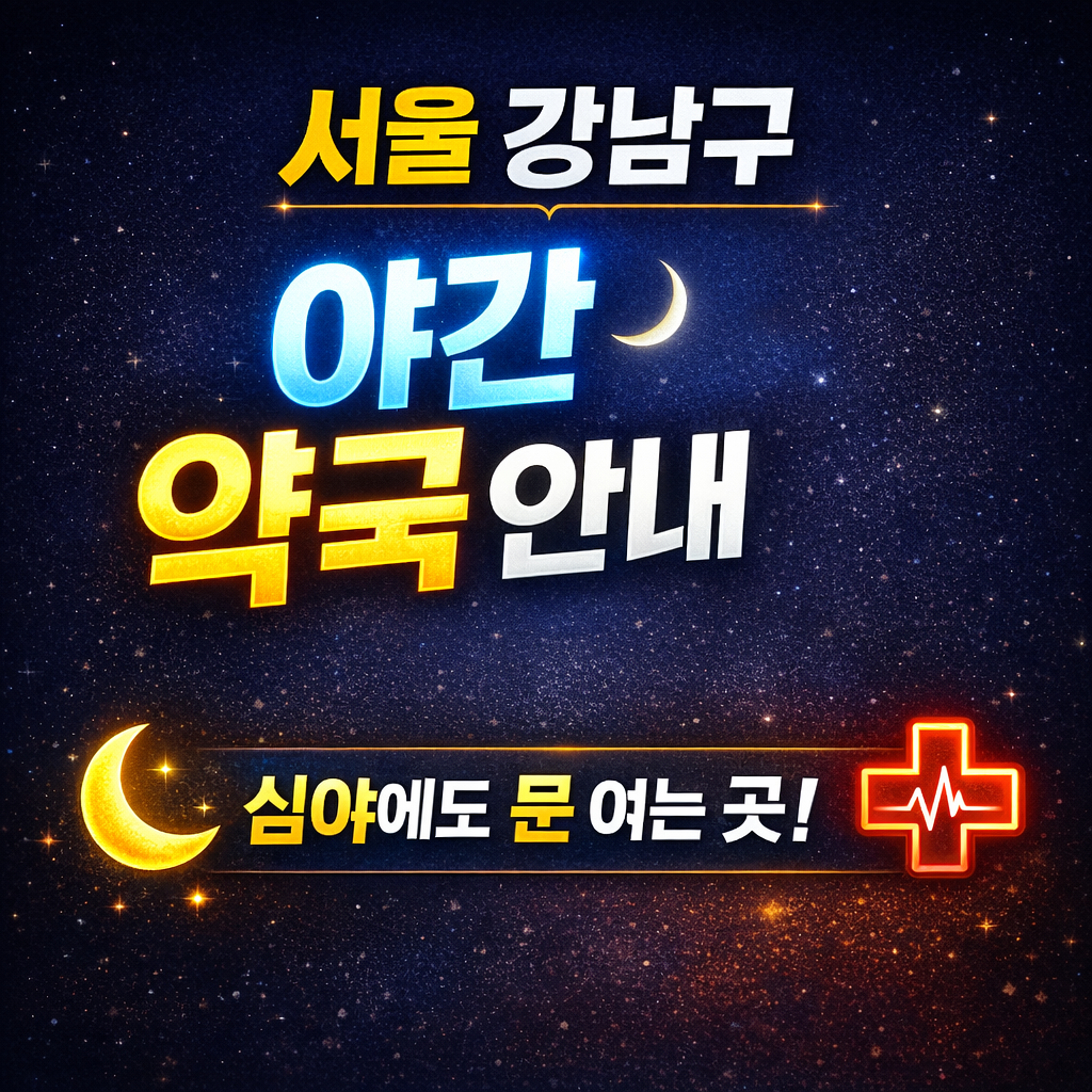 서울 강남구 야간 약국 총정리