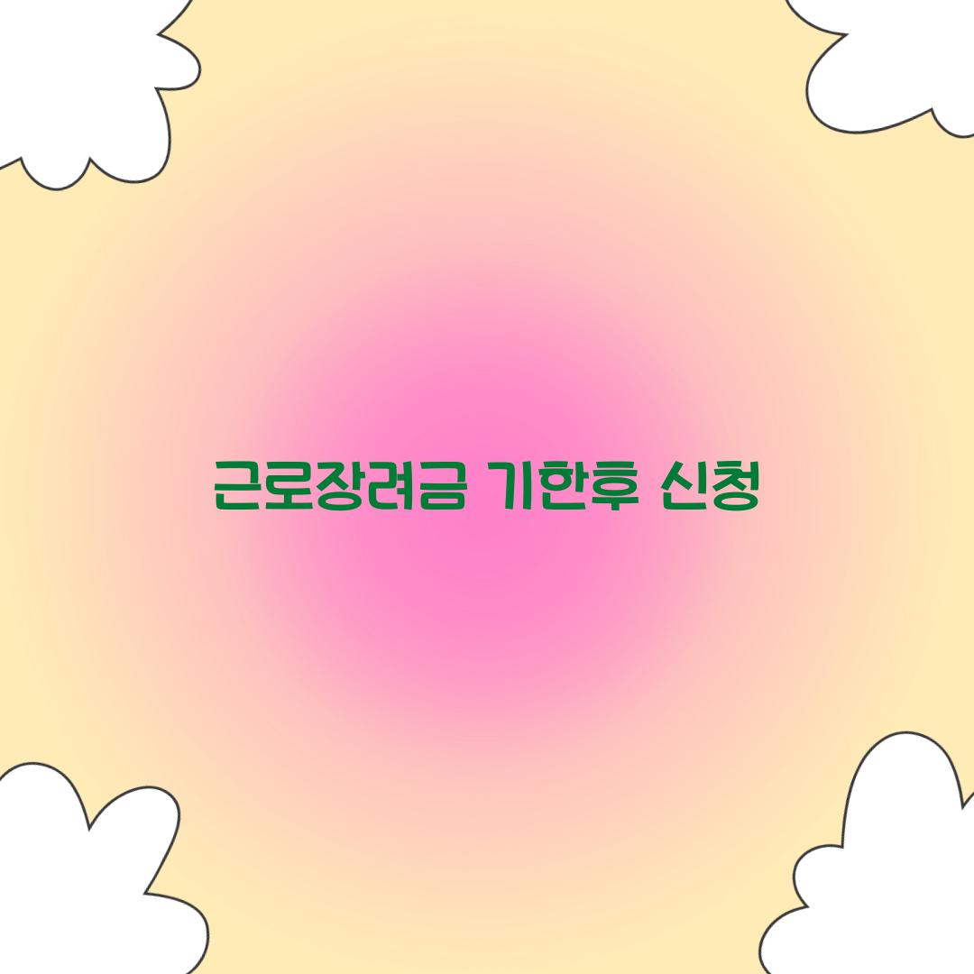 근로장려금 기한후 신청