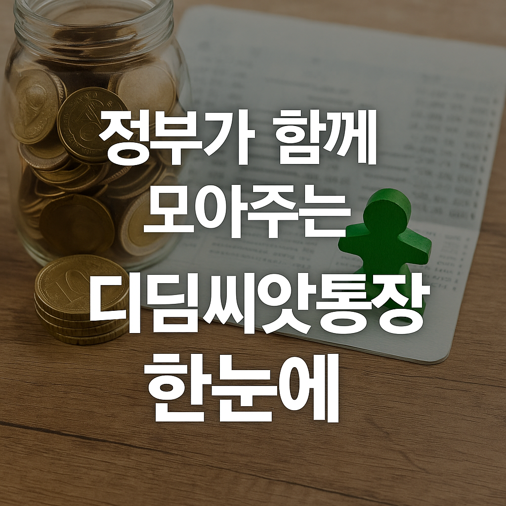 디딤씨앗통장 완전 분석｜정부 매칭 구조부터 신청 자격까지 한눈에