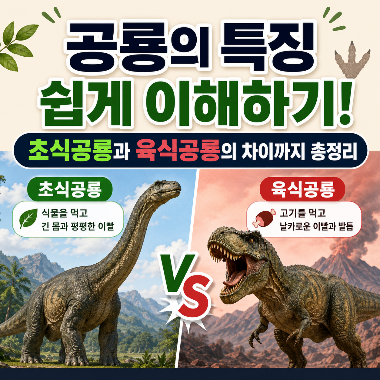 공룡의 특징 쉽게 이해하기