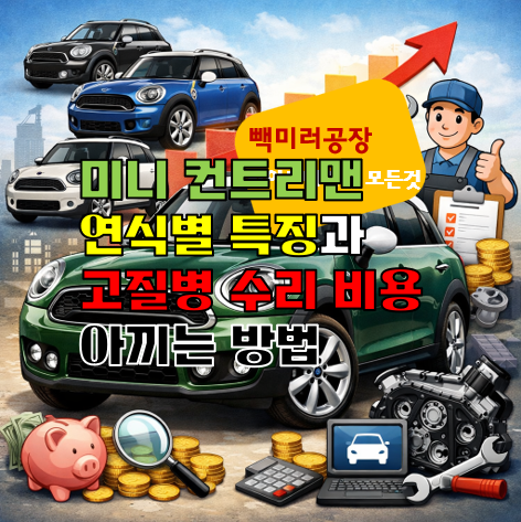 미니 컨트리맨 연식별 특징과 고질병 수리 비용 아끼는 방법
