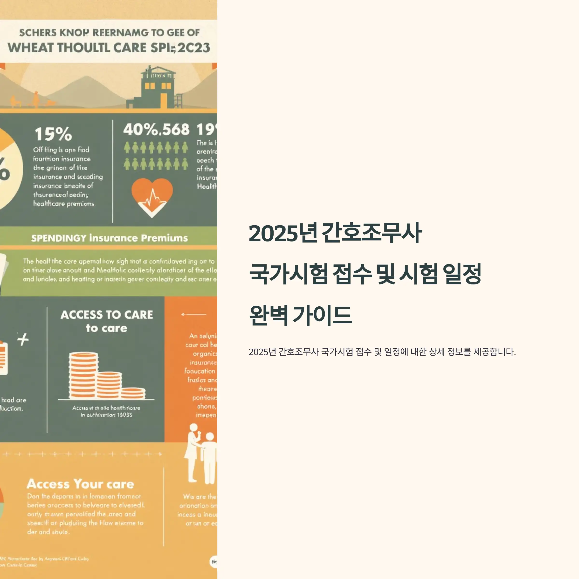 2025년 간호조무사 국가시험 접수 및 시험 일정