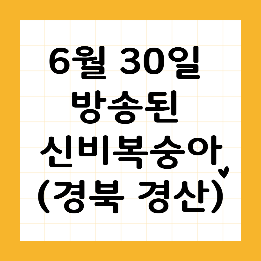 6월 30일 방송된 신비복숭아 &ndash; 경북 경산