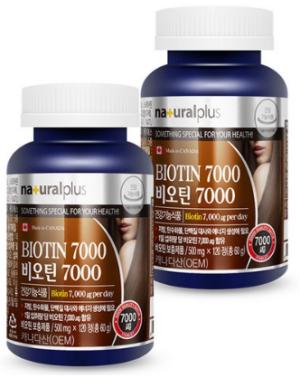 내츄럴플러스 비오틴 7000, 120정, 2개