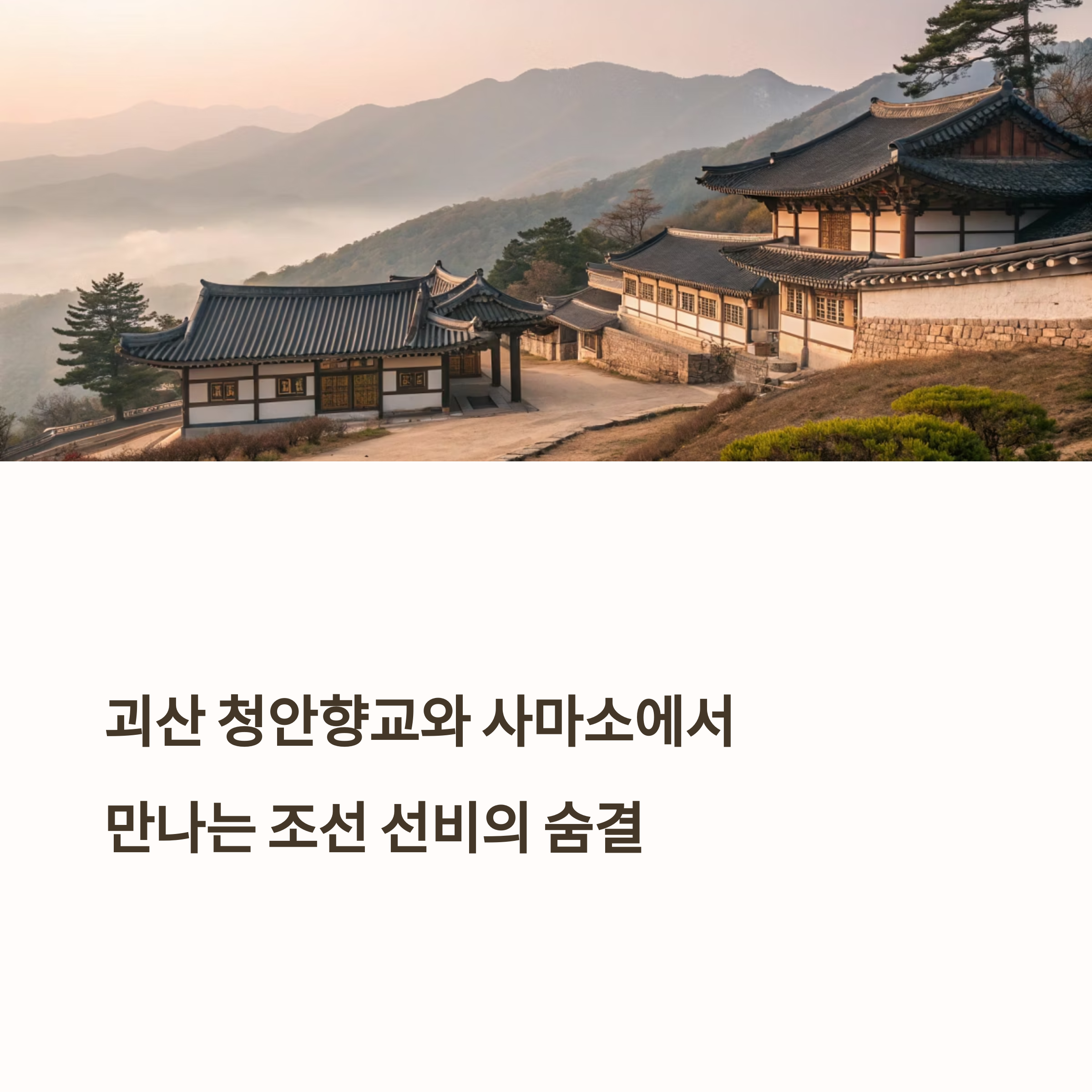 괴산 청안향교와 사마소