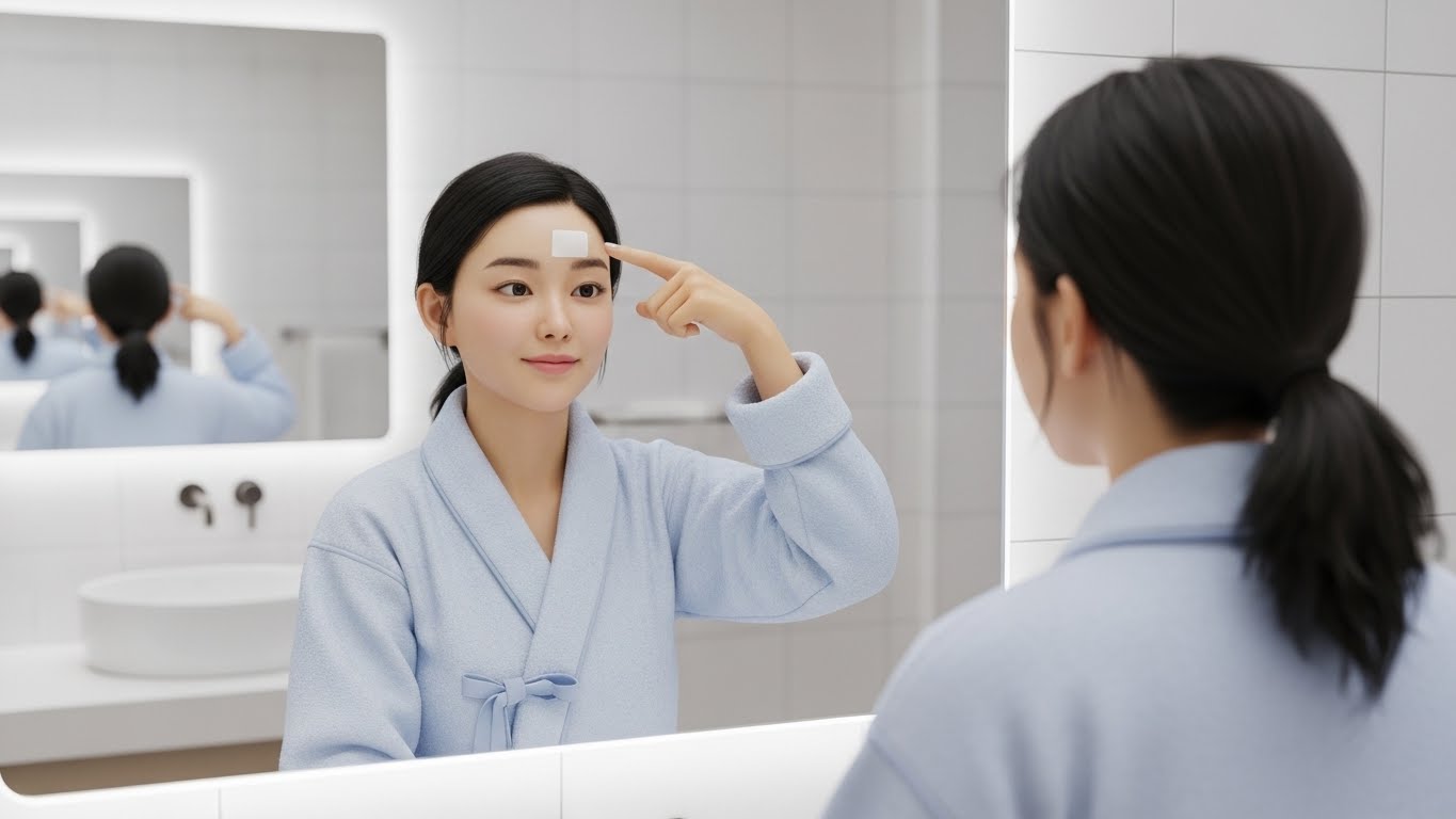 미간 여드름&amp;#44; 곰보자국 예방&amp;#44; 여드름 압출 타이밍