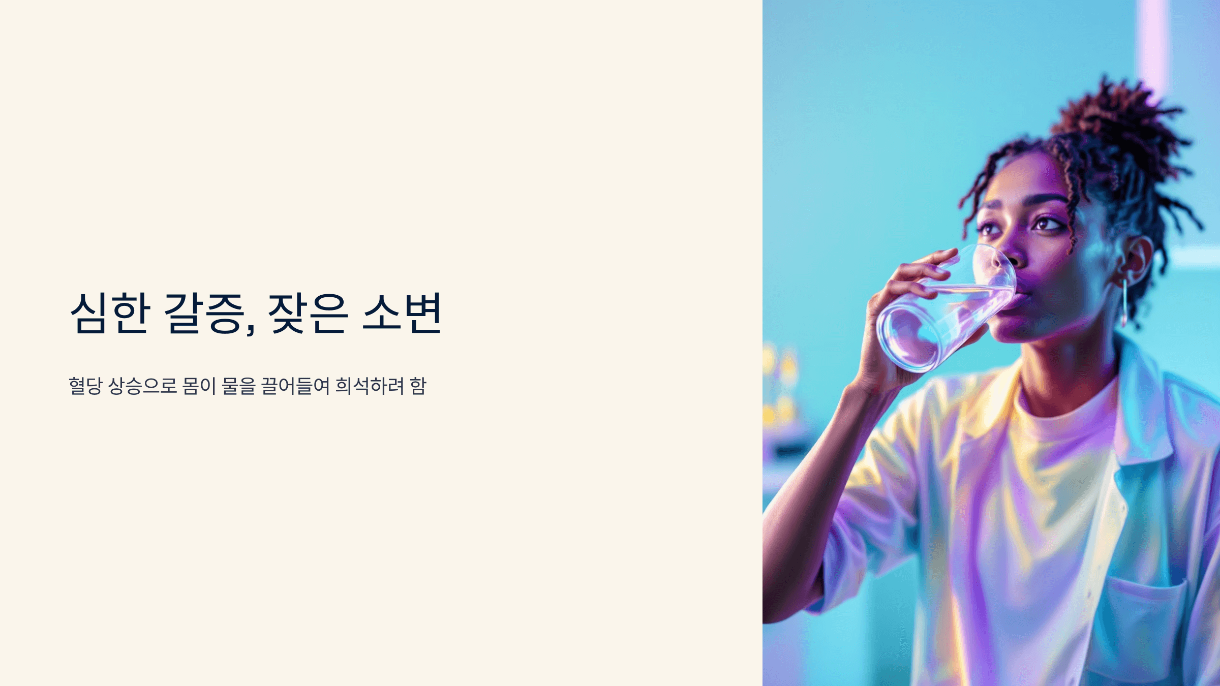 혈당 스파이크 증상 사진입니다.