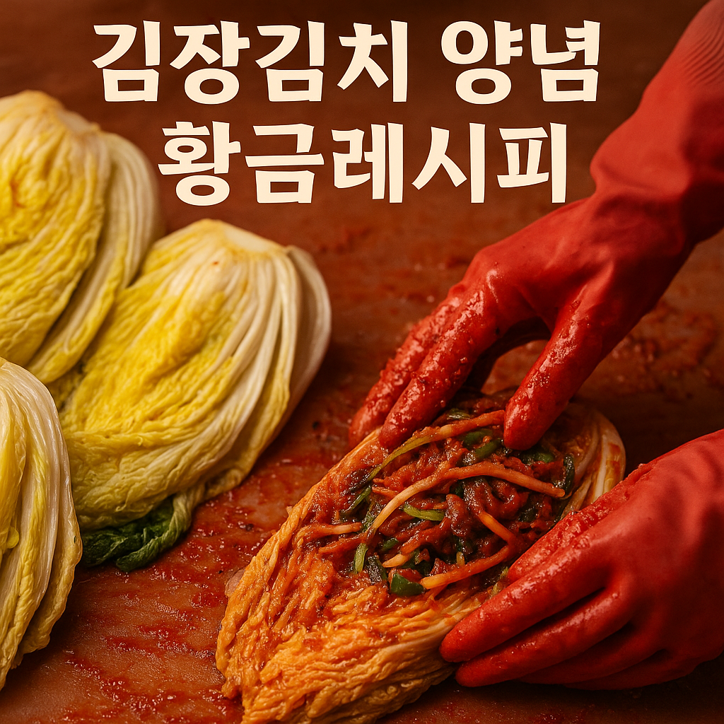 김장김치 황금레시피