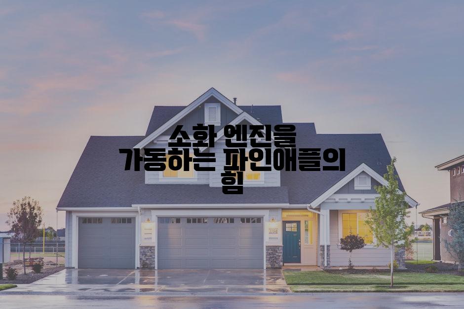 소화 엔진을 가동하는 파인애플의 힘