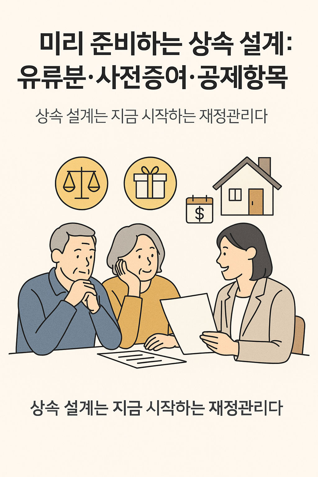 미리 준비하는 상속 설계: 유류분&middot;사전증여&middot;공제항목