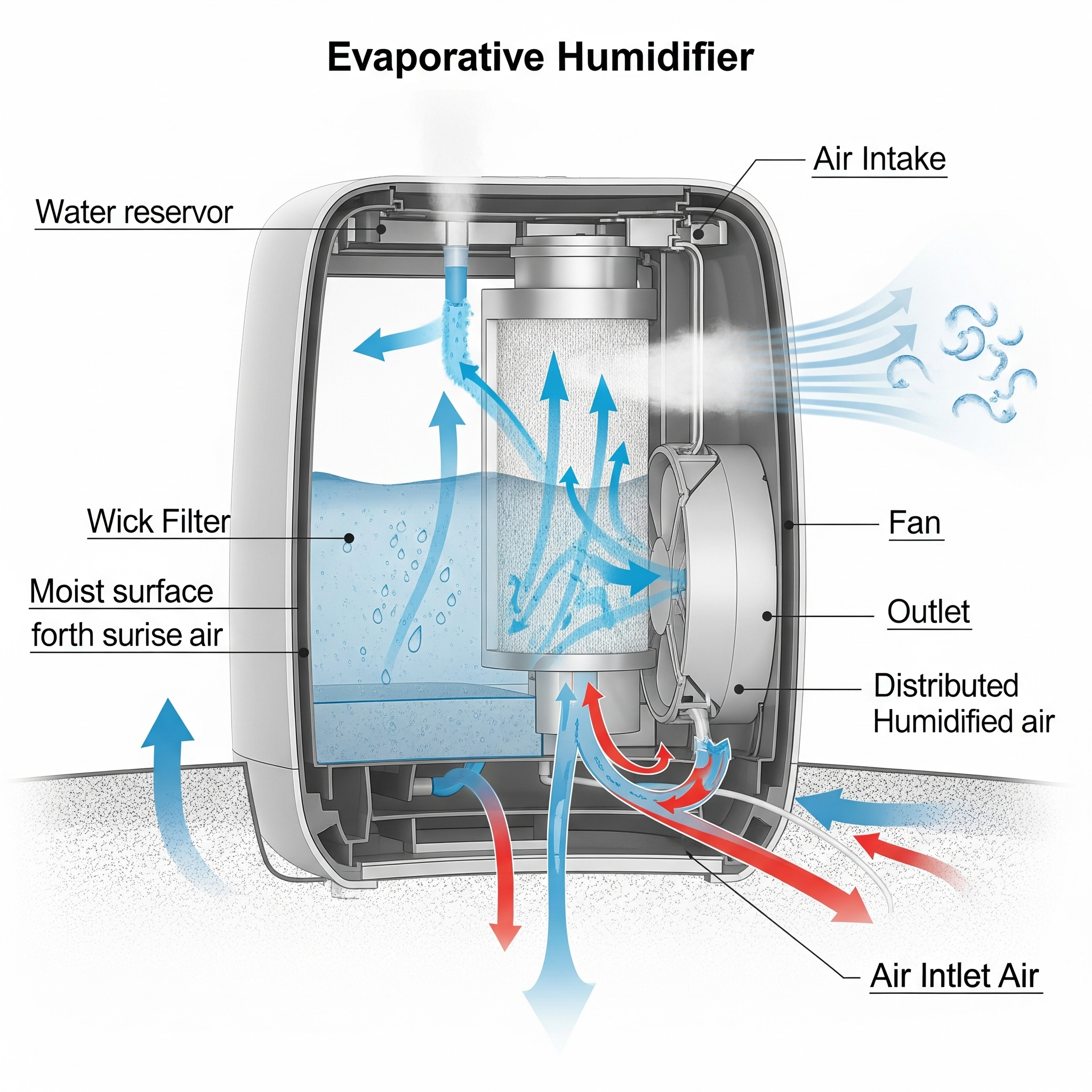 기화식 가습기 원리