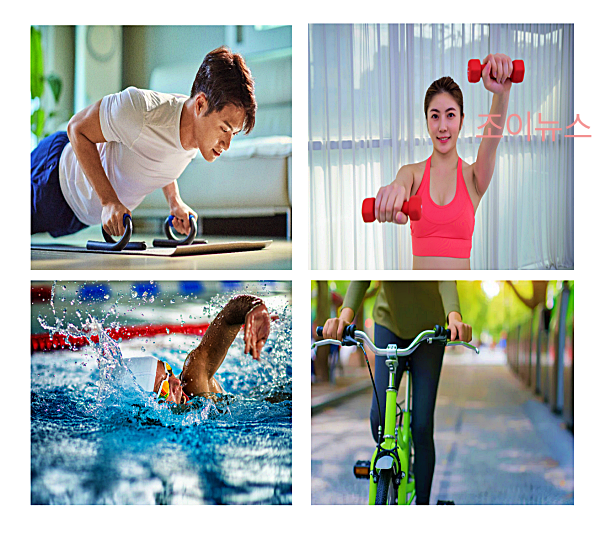 통풍 환자를 위한 운동, 맨몸운동/아령운동/수영/자전거타기