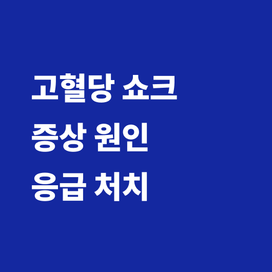 고혈당 쇼크