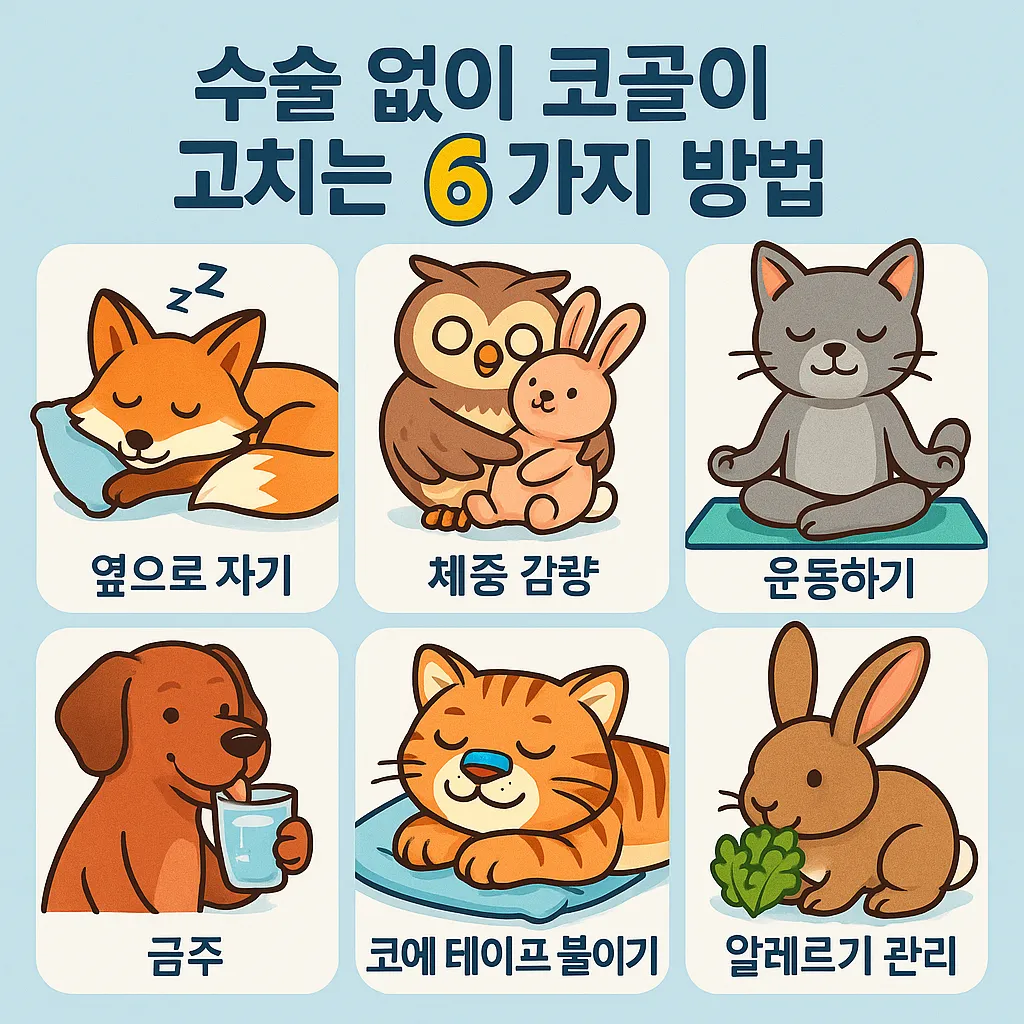 수술 없이 코골이 고치는 6가지 방법: 2025 최신 비수술 치료법 가이드