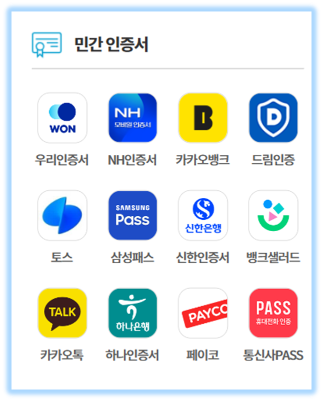 간편 인증 수단