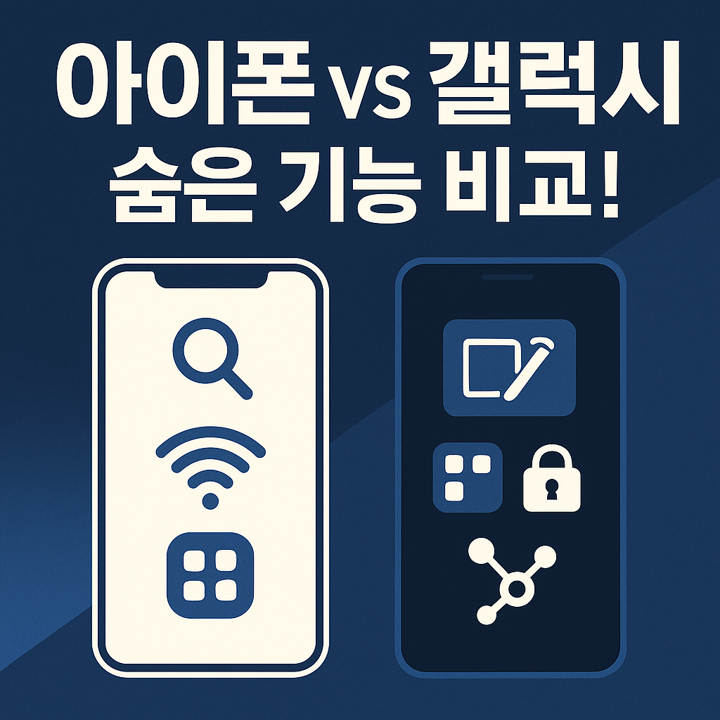 📱 아이폰 vs 갤럭시 숨은 기능 비교! 당신은 얼마나 알고 있나요?
