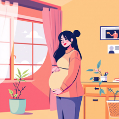 2025년 임산부 에너지 바우처를 알고 행복해하는 모습