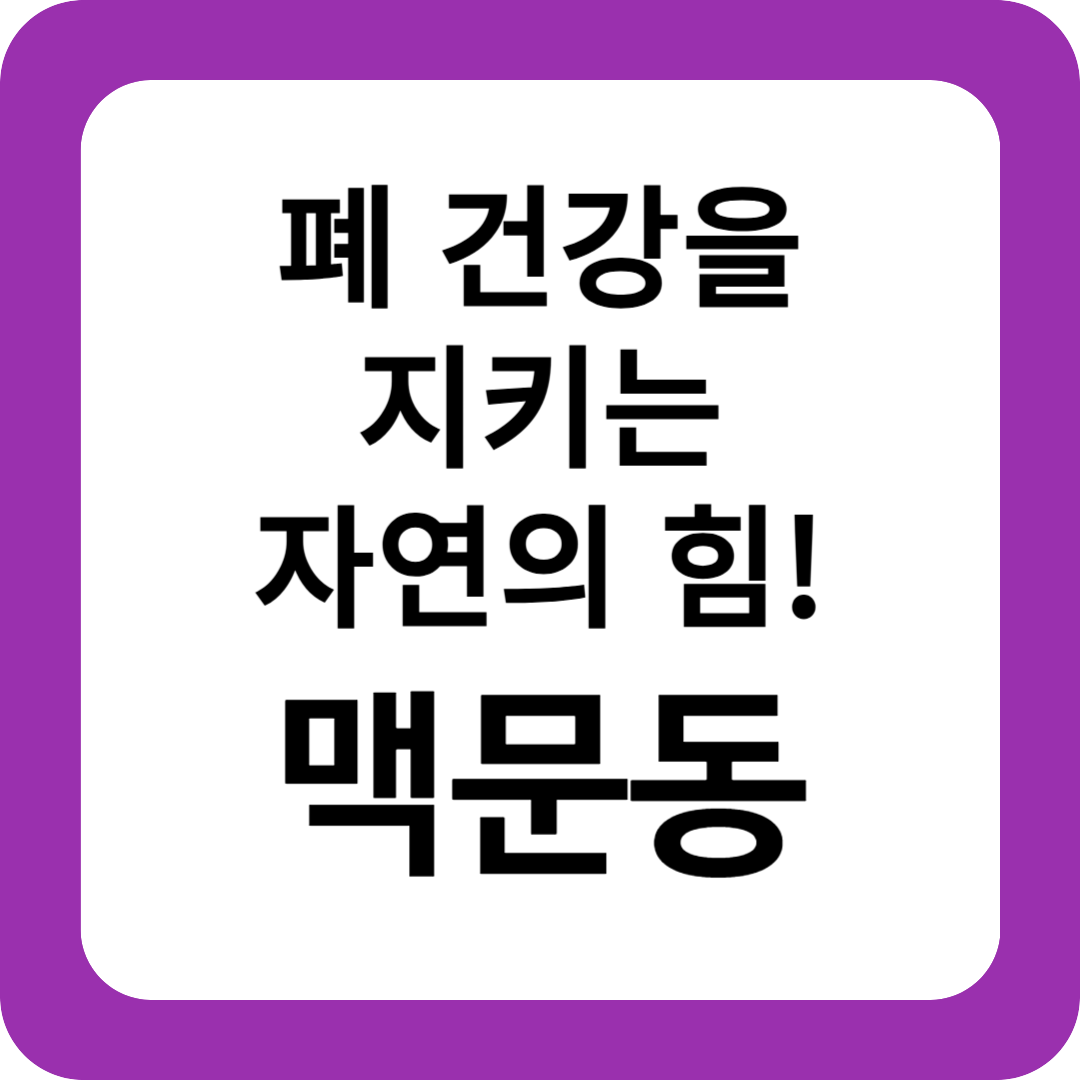 맥문동 효능