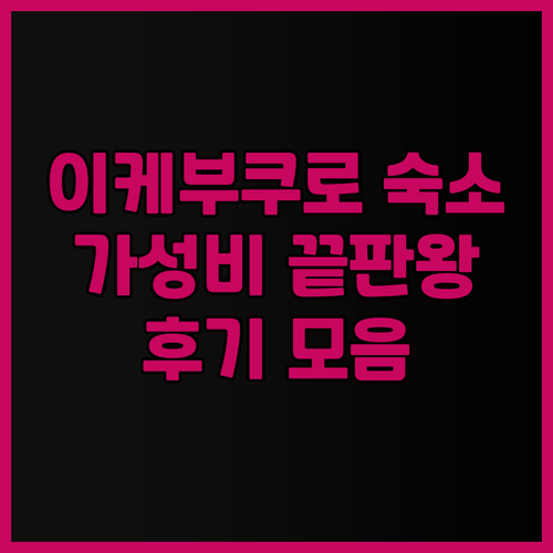 도쿄 이케부쿠로 숙소 추천 하우스 이