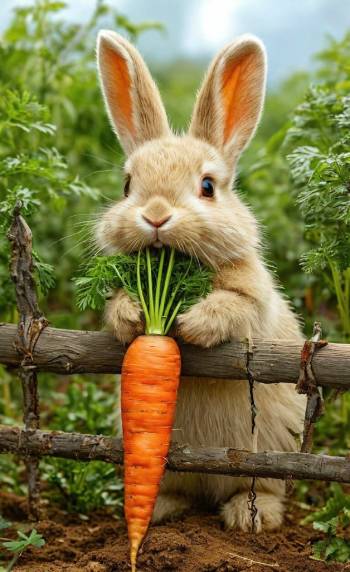 묘목 토끼 이미지