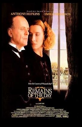 엠마 톰슨, 안소니 홉킨스 주연의 영화 남아있는 나날 포스터.