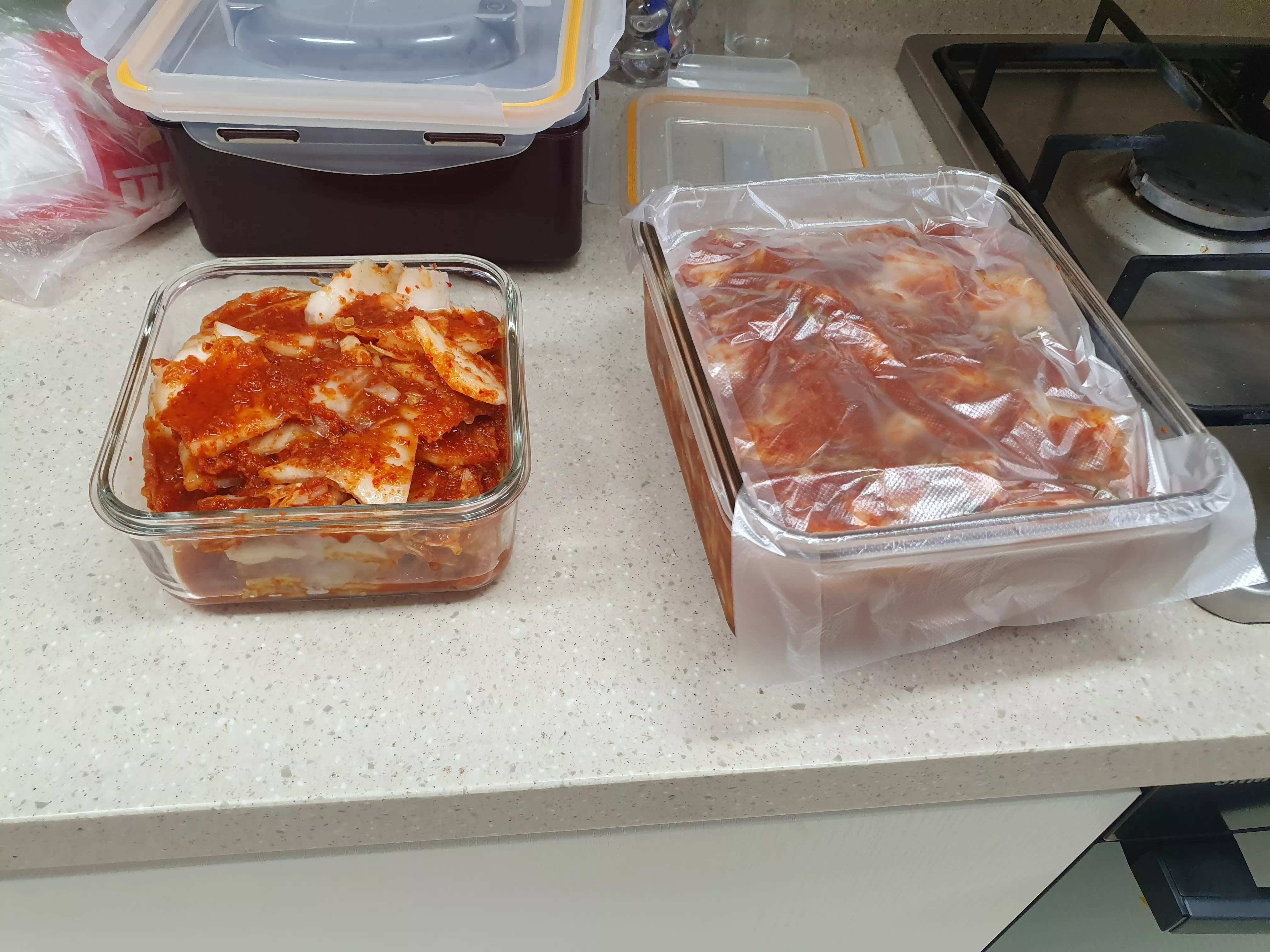 팔공김치 담기1