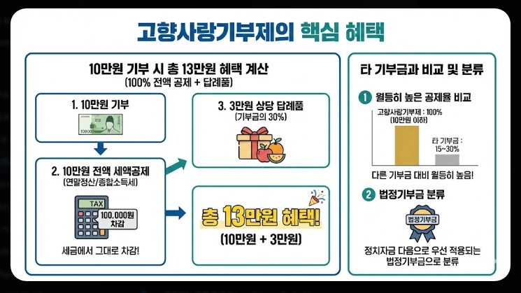 고향사랑기부제 세액공제 계산