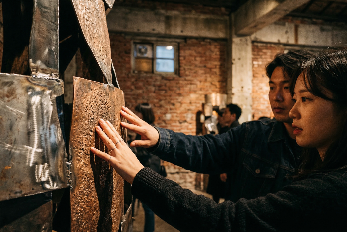 온라인 쇼핑으로는 느낄 수 없는 오프라인 공간의 물리적 질감과 오감 체험 현장.
