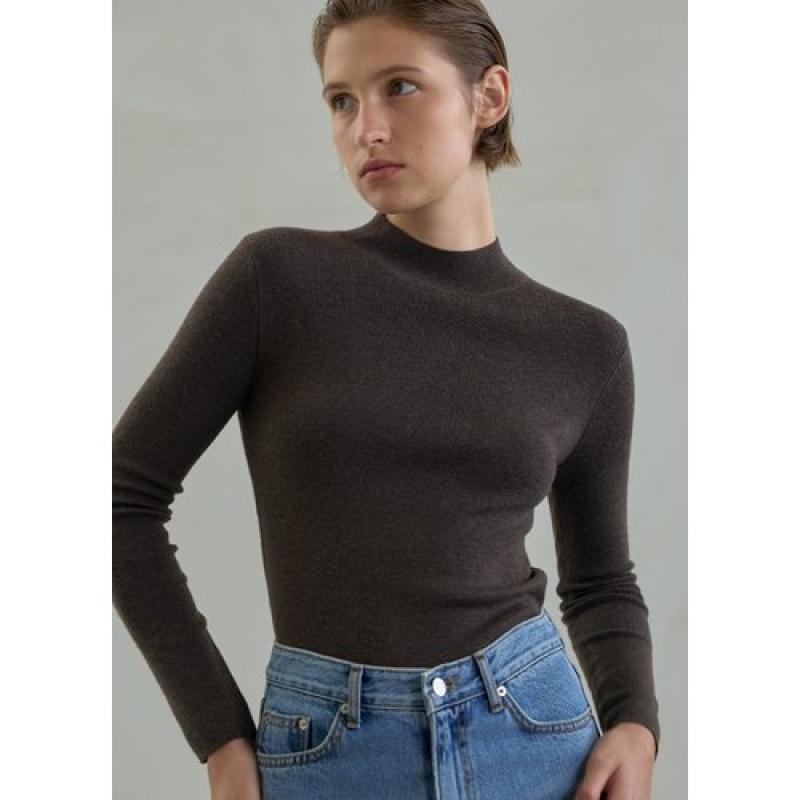 나인 Atelier Nain 시그니처 울 슬림 반넥 니트 T-6753