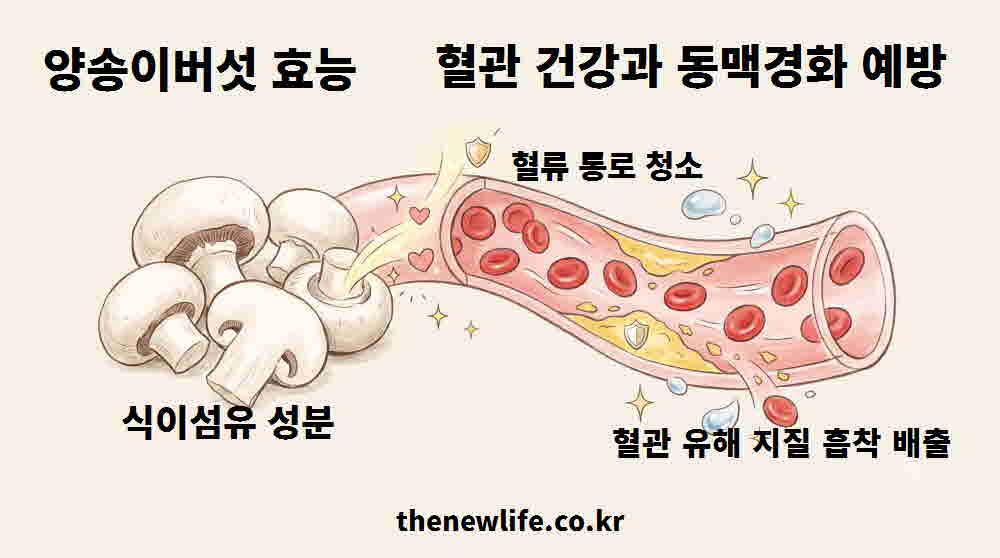 양송이버섯 효능 혈관 건강 동맥경화 예방
