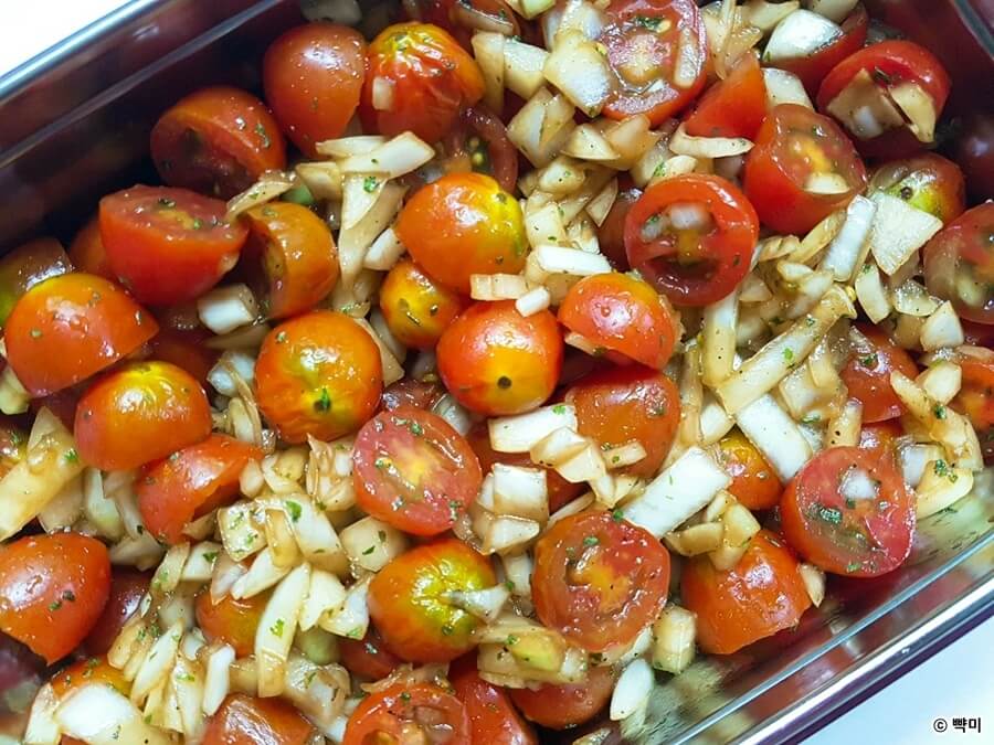 토마토-요리-방울토마토-절임-마리네이드-샐러드-만들기