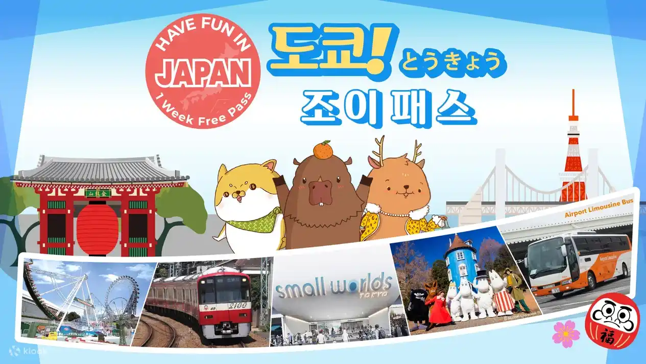 도쿄 조이 패스 3곳 자유 이용 교통 쇼핑까지 1주일 일본