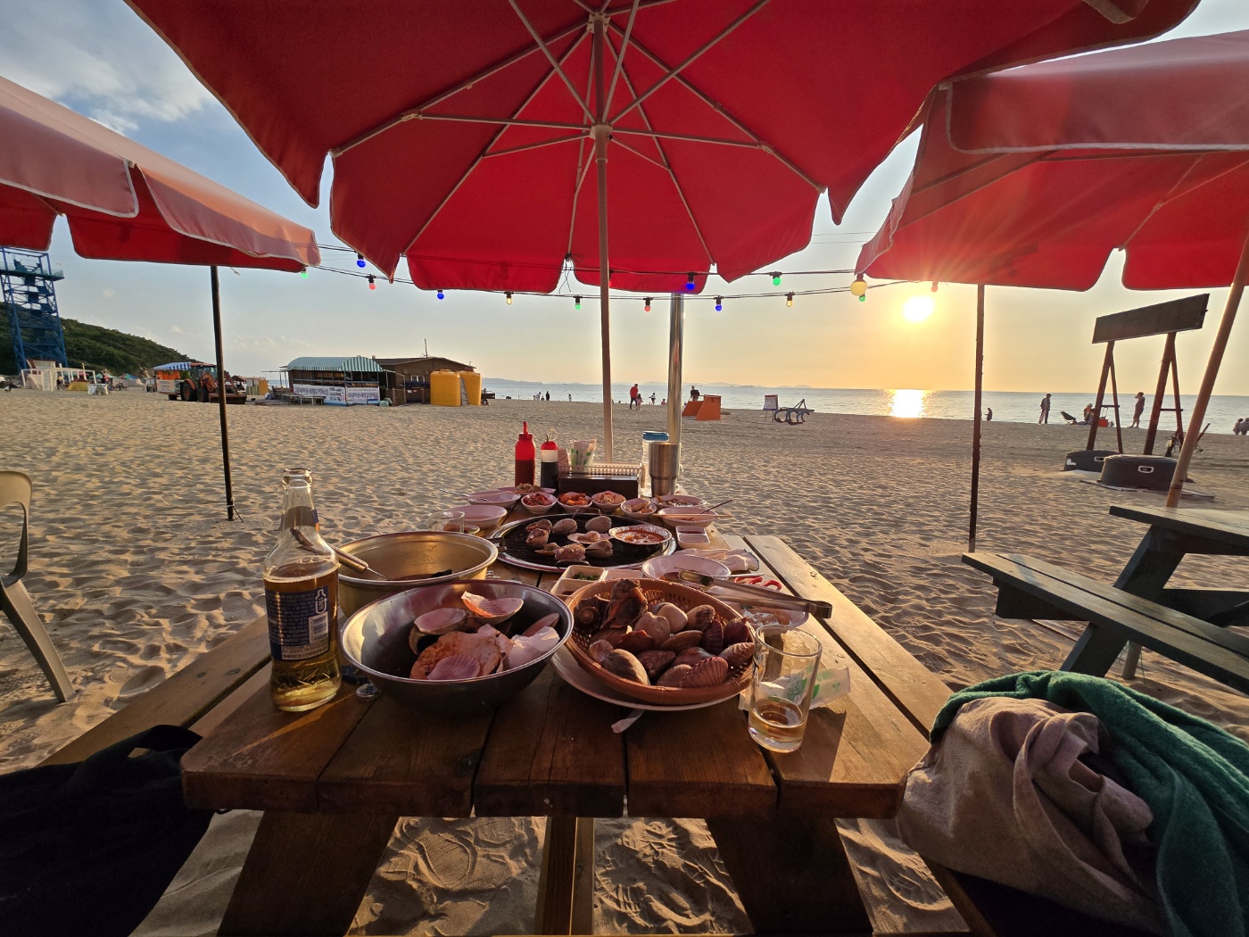 하나개해수욕장조개구이